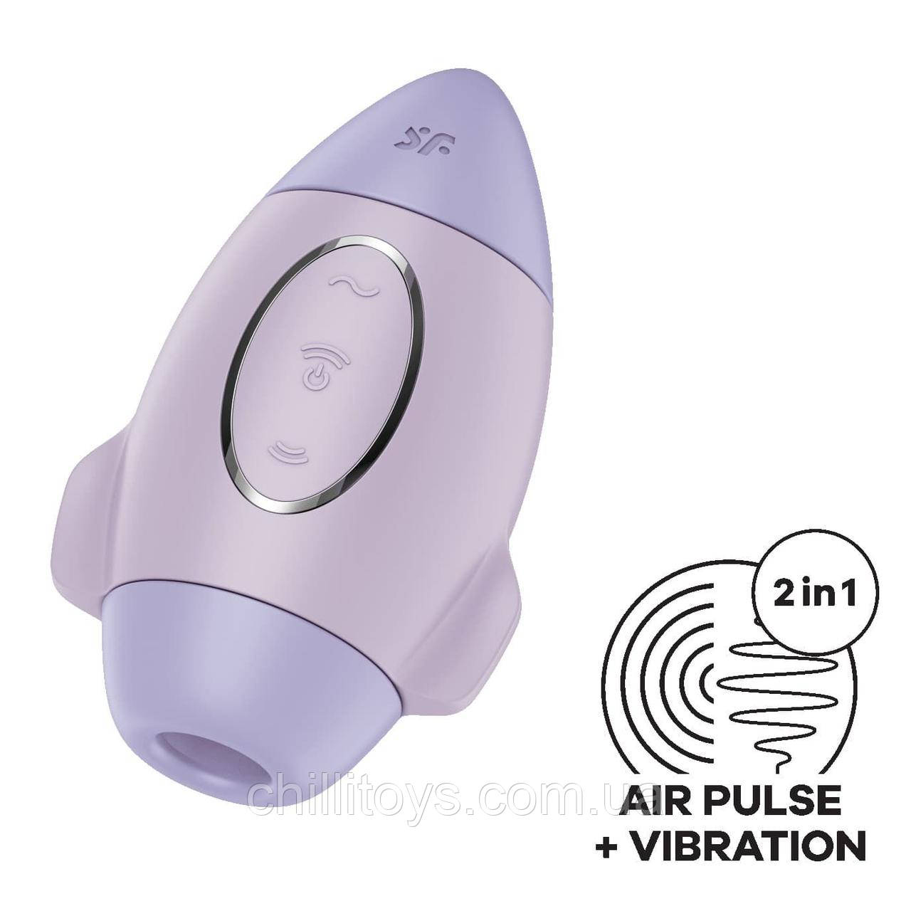 Вакуумний стимулятор з вібрацією Satisfyer Mission Control Violet, 2 незалежні мотори SO8970, фото 1