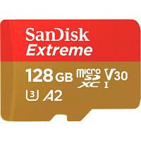 Карта памяти SanDisk 128GB microSD class 10 UHS-I Extreme For Action Cams and Dro (SDSQXAA-128G-GN6AA) e
