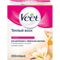 Воск для депиляции Veet теплый с эфирными маслами 250 мл (5003267101058) p