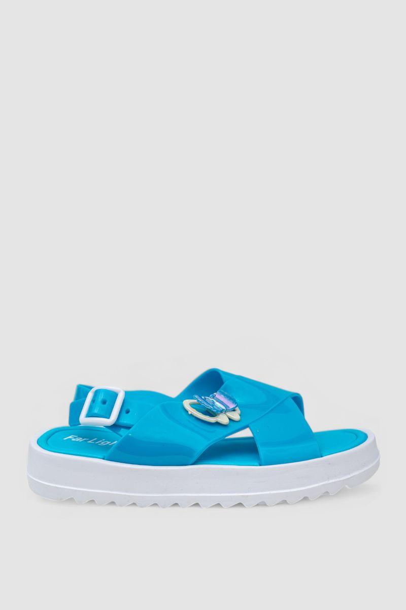 Дитячі босоніжки для дівчаток, колір бірюзовий, 243R8434-2, фото 1