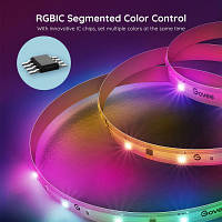 Светодиодная лента Govee RGBIC Basic Wi-Fi + Bluetooth LED Strip Light 5м Білий (H618A3D1) e