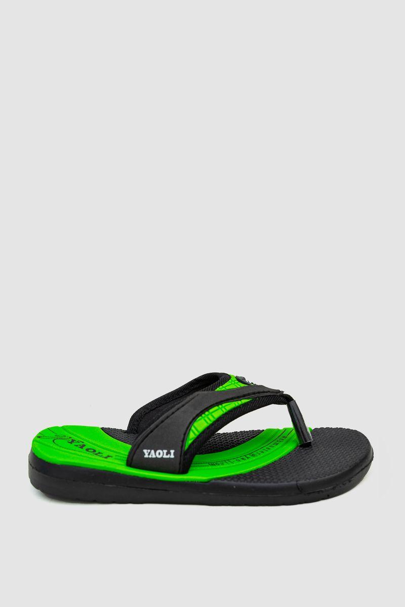 В'єтнамки дитячі, колір чорно-салатовий, 243R9015B-17, фото 1