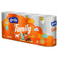 Туалетний папір Grite Family 3 шари 8 рулонів (4770023481013) g