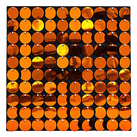 Декоративная панель с паетками для фотозоны, оранжевая, 30*30см, 100 паеток