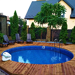 Комплект басейну Azuro 402 DL, колір Wood, 4.6 х 1.2м