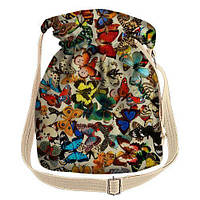 Женская сумка мешок Torba Яркие бабочки