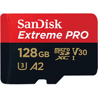 Карта памяти SanDisk 128 GB microSDXC UHS-I U3 Extreme Pro+SD Adapter (SDSQXCD-128G-GN6MA) g