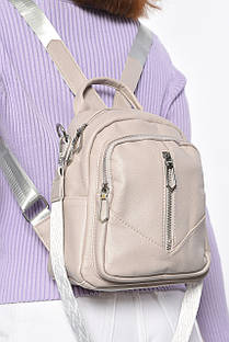 Жіночий рюкзак з екошкіри світло-сірого кольору 179288S
