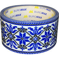 Скотч Buromax Вышиванка 48 мм х 35 м Синяя (BM.7007-68) p