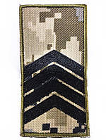Пагон Шеврон с вышивкой Старший сержант ВСУ Пиксель 10*5 см Tactic 4profi UC, код: 7939597