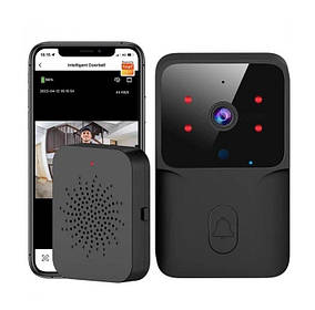 Бездротовий відеодзвінок з датчиком руху та WI-FI Mini Doorbell MD-1 Black