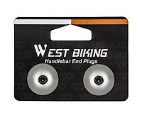 Заглушки в руль West Biking YP0804058 Silver