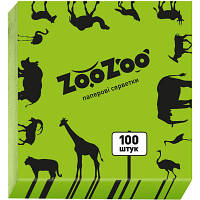 Серветки косметичні ZooZoo одношарові зелені 24x23 см 100 шт. (4823019009330) p
