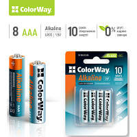 Батарейка ColorWay AAA LR03 Alkaline Power (щелочные) * 8 blister (CW-BALR03-8BL) g
