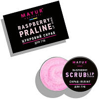 Скраб для губ Mayur Raspberry Lip Sugar Scrub Малинове пралине 15 г (4820230953237) g