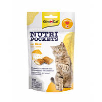 Лакомство для котов GimCat Nutri Pockets Сыр + Таурин 60 г 4002064400716 i