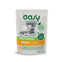 Влажный корм для кошек OASY Adult Sterilized с курицей 85 г (8053017343785) p