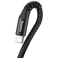 Дата кабель USB 2.0 AM to Lightning 1.0m Fish eye Spring 2A black Baseus (CALSR-01) g