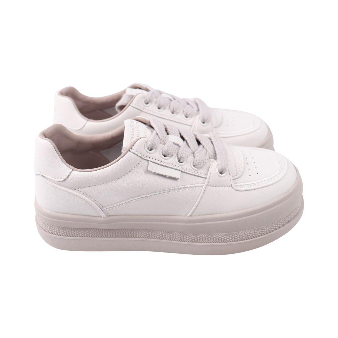 Кеди жіночі Melanda молочні натуральна шкіра, 40, фото 1