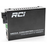 Медиаконвертер RCI 1G, 20km, SC, RJ45, Tx 1310nm standart size metal case (RCI502W-GE-20-A) b