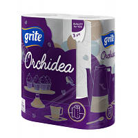 Бумажные полотенца Grite Orchidea 3 слоя 2 рулона (4770023348415) p