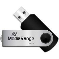 USB флеш наель Mediarange 64GB Black/Silver USB 2.0 (MR912) g