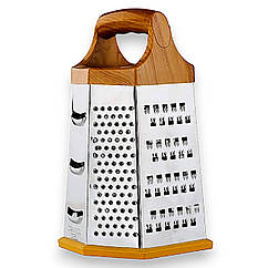 Терка кухонна конусна шестигранна пластикова ручка 24 см