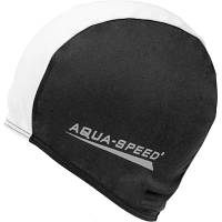 Шапка для плавания Aqua Speed Polyester Cap 091-57 5765 чорний, білий Уні OSFM (5908217657657) p