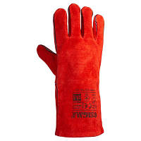 Захисні рукавички Sigma краги зварювальника р10.5, клас АВ, довжина 35см (червоні) (9449341) g