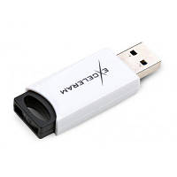 USB флеш наель eXceleram 64GB H2 Series White/Black USB 2.0 (EXU2H2W64) g