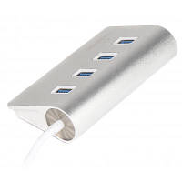 Концентратор Maxxter USB 3.0 Type-A 4 ports silver (HU3A-4P-01) g