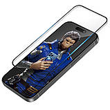 Захисне 3D скло Blueo Invisible Airbag Anti-broken для Apple iPhone 15 Pro (6.1") Чорний, фото 5