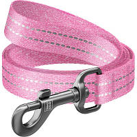 Повідець для собак WAUDOG Re-cotton світловідбивний L-XXL Ш 25 мм Д 150 см рожевий (40167) p