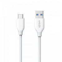 Дата кабель USB 3.0 AM to Type-C 0.9m Powerline V3 White Anker (A8163H21/A8163G21) g