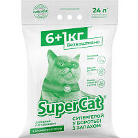 Наповнювач для туалету Super Cat Деревний поглинаючий з ароматизатором 6+1 кг (12 л) (3552) p