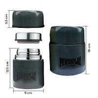 Термос PowerPlay Пищевой 9003 500ml Grey (PP_9003_500ml_Grey) g