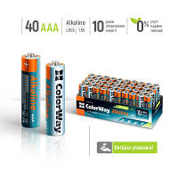 Батарейка ColorWay AAA LR6 Alkaline Power (щелочные) * 40 colour box (CW-BALR03-40CB) g