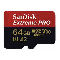 Карта памяти SanDisk 64GB microSDXC class 10 UHS-I U3 Extreme Pro V30 (SDSQXCU-064G-GN6MA) p