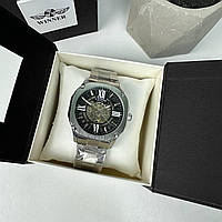 Мужские механические часы Winner GMT-1159 Gold золото,наручные часы Виннер скелетон высокое качество