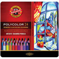 Карандаши цветные Koh-i-Noor Polycolor художественные металл. пенал 24 цветов (3824024002PL) p