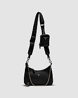 Prada Re-Edition 2005 Saffiano Leather Bag Black 23 x 12 x 6 см женские сумочки и клатчи высокое качество