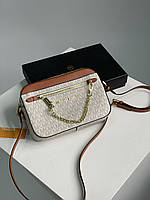 Michael Kors Jet Set Large Logo Crossbody Bag Ivory 24 х 17 х 6 см женские сумочки и клатчи высокое качество