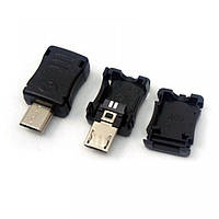 Разъем MicroUSB 5-ти контактный папа Micro-USB m