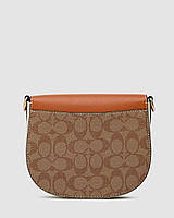 Coach Morgan Saddle Bag In Colorblock Signature Canvas 20 x 16 x 7.5 см женские сумочки и клатчи высокое