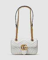 Gucci Marmont Mini Shoulder Bag, Gold Hardware 22 х 13.5 x 5.5 см женские сумочки и клатчи высокое качество