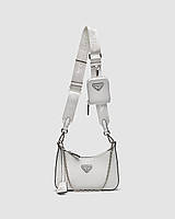 Prada Re-Edition 2005 Saffiano Leather Bag White 23 x 12 x 6 см женские сумочки и клатчи высокое качество