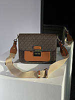 Michael Kors Sloan Editor Medium Bag Brown 23 x 18 x 8 см женские сумочки и клатчи высокое качество