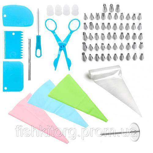 Набор для декора тортов кексов, кондитерские инструменты, 72шт, в кейсе ...