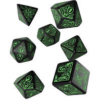 Набор кубиков для настольных игр Q-Workshop Call of Cthulhu 7th Edition Black green Dice Set (7 шт) (SCTR21) b