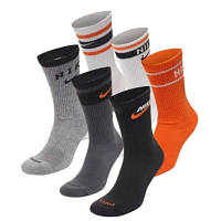 Шкарпетки Nike U NK ED PLS CSH CRW 6P 144 RTO DX7670-902 42-46 6 пар Білий/Чорний/Сірий/Помаранчевий (196153837973) g